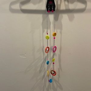 Paparazzi, long necklace with matching earrings